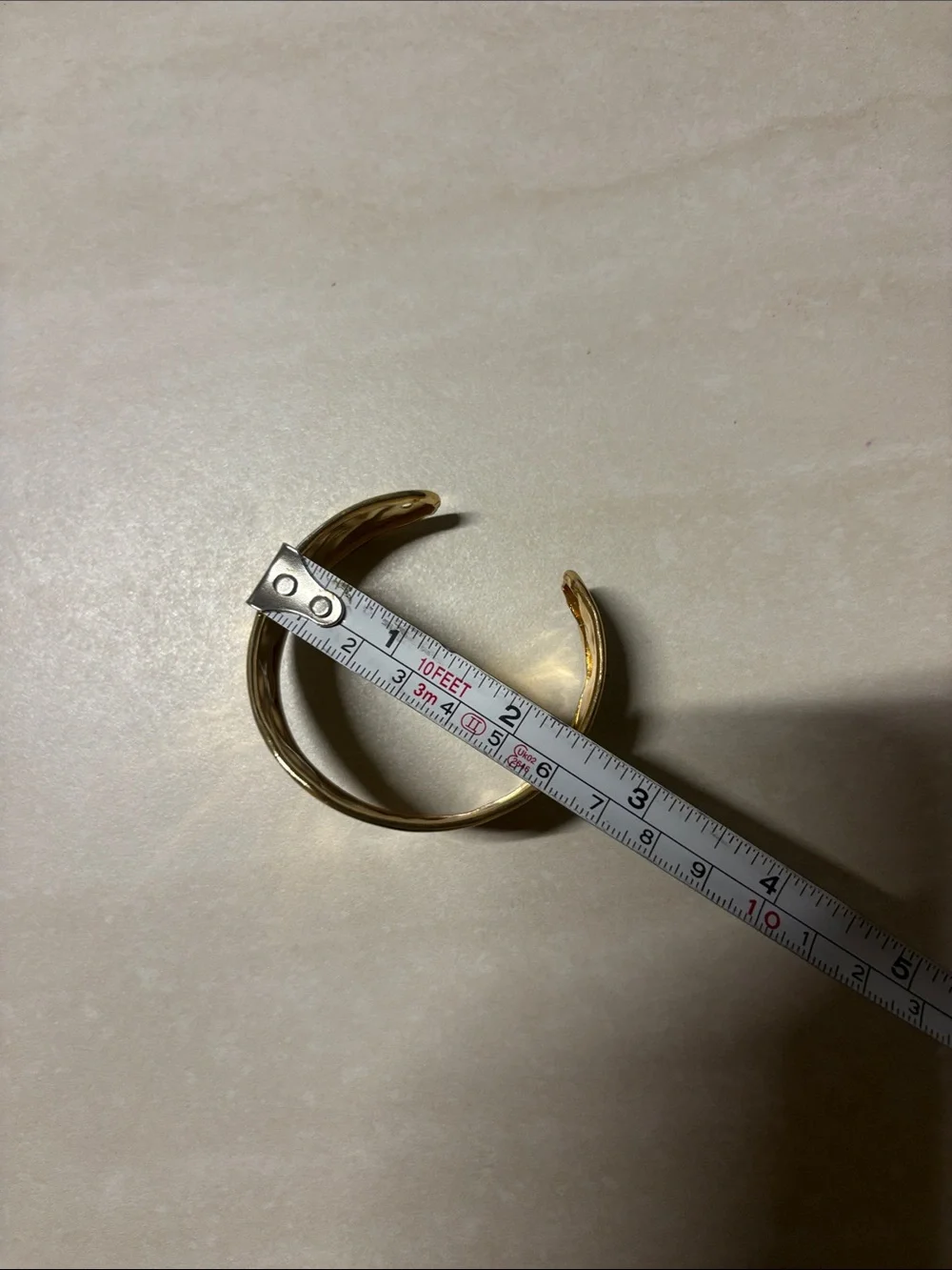 Gold Hammered Cuff Bracelet - Women's Jewelry